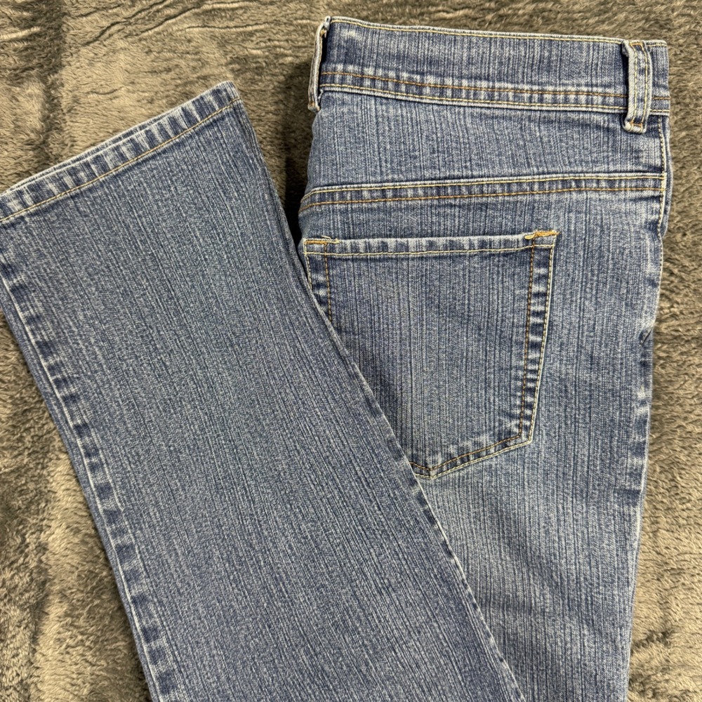 Gloria Vanderbilt Amanda High Rise Straight Leg Blue Jeans Womens‎ 12 Average